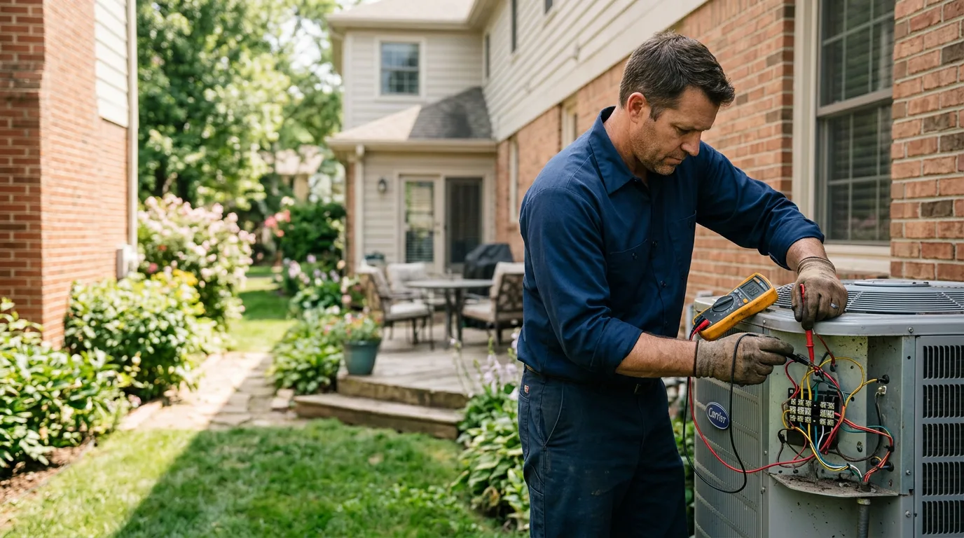 HVAC technician working near Thorndale, TX
